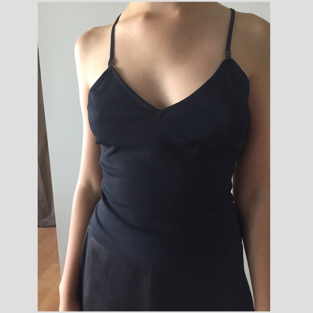 Gianni Versace black Top With Spaghetti Straps